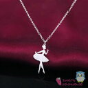 【送料無料】アクセサリー　ネックレス　バレリーナペンダントバレエネックレスcollana con ballerina ciondolo 925er argento ballet tanzen