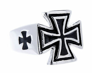 ̵ۥ꡼ͥå쥹ƥ쥹륯croce di ferro anello in acciaio ino...