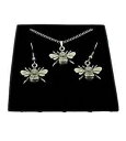 【送料無料】アクセサリー ネックレス イヤリングピューターセットape orecchini amp; pnedente set regalo fatto art...