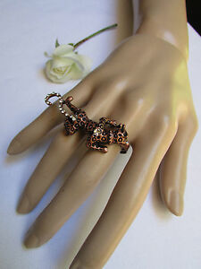 【送料無料】アクセサリー　ネックレス　タイガーブロンズリングブリングdonna rame antico metallo 2 dita grande tigre bronzo anello alla moda bling