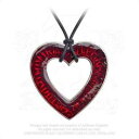 【送料無料】アクセサリー ネックレス ゴシックピューターハートペンダントサイズネックレスエナメルalchemy gothic peltro smalto rosso amore al posto della morte collana con ciondolo a forma di