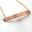 アクセサリー　ネックレス　カスタムローズゴールドトーンバーブレスレットpersonalizzato inciso rose gold tone bar braccialetto regalo per le donne