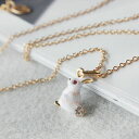 【送料無料】アクセサリー ネックレス ショートネックレスペンダントゴールデンウサギエナメルレトロcollana corto dorato pendente piccolo coniglio smalto bianco retr l8
