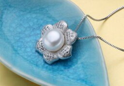 【送料無料】アクセサリー　ネックレス　コリアアルジェントマッシフパールcollier pendentif argent massif 925 perle deau douce blanche naturel