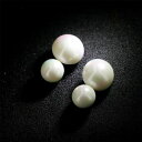 【送料無料】アクセサリー ネックレス イヤリングシルバーピンパールホワイトパールレトロorecchini a perno argentato grandi mezzo perla bianco pearl retr xx34