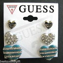 【送料無料】アクセサリー　ネックレス　シルバーイヤリングターコイズset di 3 guess argento toneheart orecchinicristalliturchese