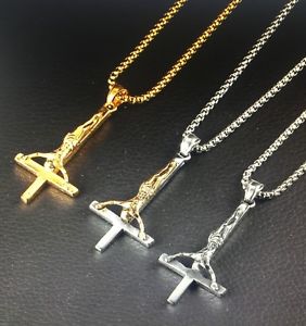 【送料無料】アクセサリー　ネックレス　トレーラーステンレススチールクロスイエスチェーンルシファーサタンrimorchio in acciaio inox croce ges anticristo incl catena 60cm lucifero satana 666