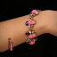 【送料無料】アクセサリー　ネックレス　ブレスレットピンクエナメルオレンジレトロbraccialetto fiore rosa smalto blu amber simpatico retr originale sera