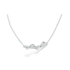 【送料無料】アクセサリー　ネックレス　コリアーアルジェントジルコニウムバゲットcollier argent 925 rhodi zirconium maille fort 1mm baguette et 27x2mm