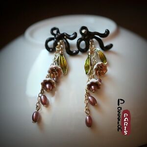 【送料無料】アクセサリー　ネックレス　ピンエナメルスロットルステープルフラワーパールホワイトピンクレトロイヤリングorecchini a perno smalto fiocco farfalla fiore bianco perla rosa retr l2