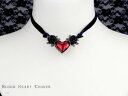 【送料無料】アクセサリー ネックレス ネックレスチョーカーゴシックシルバーペンダントハートピューターcollana girocollo donna gothic cuore rosso peltro alchimia originale dargento ciondolo