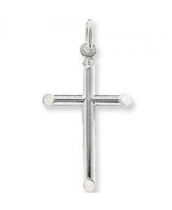 アクセサリー　ネックレス　ポンドシルバーソリッドクロスペンダント925 argento sterling solido croce pendente in sacchetto regalo spedizione gratuita