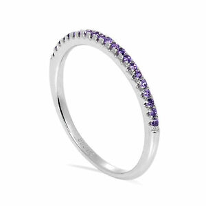 ̵ۥ꡼ͥå쥹󥰥Сå󥰥󥰥argento sterling amp; cz crystal 1,5 mm met eternity anello impilamento taglia js