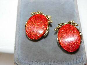 【送料無料】アクセサリー　ネックレス　ヴィンテージスパイスレッドヒンジキャブイヤリングクリップオ..