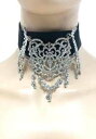【送料無料】アクセサリー ネックレス ポリエステルマッシフネックレスチョーカーコンテストpoliestere trasparente strass massiccio collana girocollo goth concorso sposa