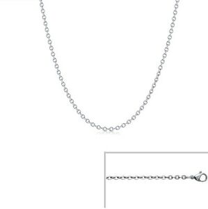 【送料無料】アクセサリー　ネックレス　チェーンリンクスチールcatena maglia rolo acciaio 2 mm scelta