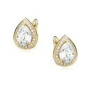 【送料無料】アクセサリー ネックレス スターリングシルバーイヤリングゴールドホワイトジルコンメッキドロップ925 argento sterling orecchini a goccia placcato oro con zircone bianco