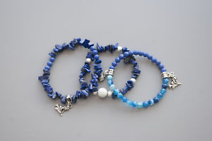 【送料無料】アクセサリー ネックレス ユニークカフミリラピスラズリセットアガタset univoco gemstone bracciale 6mm lapislazzuli, 10mm howlite, agata 6mm 2022