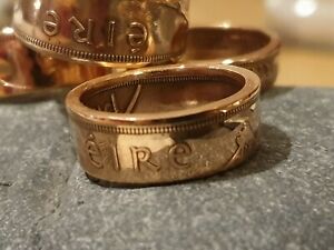 【送料無料】アクセサリー　ネックレス　コインリングアイリッシュペニーmoneta ring 1967 misura q realizzato irlandese 1d pennyrame