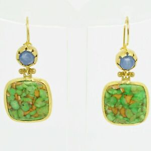 【送料無料】アクセサリー　ネックレス　オスマンストーンイヤリングターコイズaylas ottomano placcato oro semi preziosi gem stone orecchini agata turchese