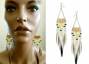 【送料無料】アクセサリー　ネックレス　エキストラロングビーズナッパスパイクアステカイヤリングブランドtopshop extra lunga perline nappa spike aztec dichiarazione orecchini nuovo di zecca