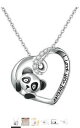 【送料無料】アクセサリー ネックレス スターリングシルバーパンダネックレスベアハートペンdaochong argento sterling panda collana i love you forever bear animal cuore penna