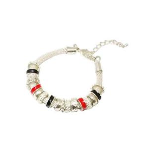 【送料無料】アクセサリー ネックレス スウィズルリングブレスレットビーズtoc beadz rosso e nero swizzle anelli braccialetto con perline