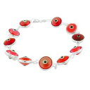 【送料無料】アクセサリー ネックレス スターリングシルバーレッドフックビーズブレスレットargento sterling rosso donna malocchio hamsa bracciale con perline con gancetto
