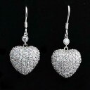 【送料無料】アクセサリー ネックレス ハートイヤリングホワイトゴールドcuore orecchini zirconi vero 750er oro bianco placcato oro argento o10351