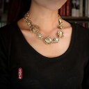 【送料無料】アクセサリー ネックレス コリアーラスデュコートクラスオリジナルバロックビンテージcollier ras du cou sculpture meta...