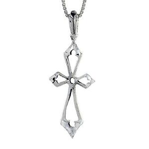 ̵ۥ꡼ͥå쥹󥰥Сڥȥڥȥꥢȥargento sterling intagliato pendente a croce ciondolo,457cm italiano astuccio