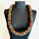 【送料無料】アクセサリー ネックレス ネックレスメッシュネットチューブレッドゴールドボールcollana a rete metallica tubo netto oro rosso amp; nero palline da freedom