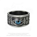 【送料無料】アクセサリー ネックレス ゴシックピューターアルファベットリング alchemy gothic peltro ouija occhio alfabeto ring r215 uk made