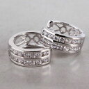 【送料無料】アクセサリー ネックレス kホワイトゴールドイヤリング18k oro bianco orecchini cerchi cristallo bianco 345