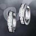 【送料無料】アクセサリー ネックレス kホワイトゴールドイヤリング18k oro bianco orecchini cerchi cristallo bianco 337