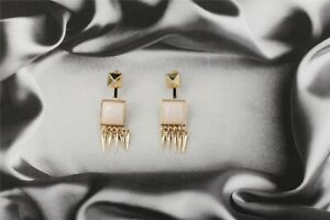 【送料無料】アクセサリー ネックレス イヤリングゴールデンジャケットアールデコピンクレトロファッションorecchini orecchio giacca dorato art deco quarzo rosa moda retr a15