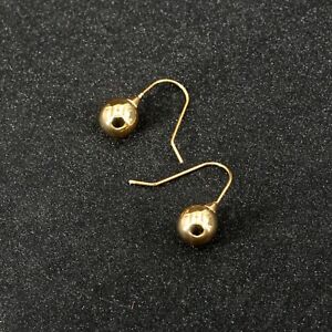 【送料無料】アクセサリー　ネックレス　イヤリングシンプルkorecchini perla metallo semplice placcato oro 18k yd(4)