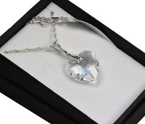 【送料無料】アクセサリー　ネックレス　ネックレススワロフスキークリスタルクリスタル925 collana dargento realizzato con cristalli swarovski * crystal clear * cuore(4)