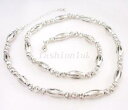 【送料無料】アクセサリー ネックレス ボールネックレスオリーブブレスレットモダンoliva collanina a sfere collana braccialetto placcato oro bianco moderna