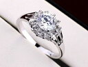 【送料無料】アクセサリー ネックレス ホワイトゴールドリングエンゲージメントクリスマスlusso anello oro bianco 18k pl cristallo di fidanzamento regalo natale(4)