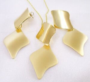 【送料無料】アクセサリー ネックレス kゴールドメッキペンダントイエローネックレスイヤリングアフリカdonna 14k placcato oro giallo pendente grande set collana orecchini africa