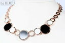 【送料無料】アクセサリー ネックレス コリアーピンクゴールドシルバーle bijou collier nerobianco 45 cm, oro rosa o argento