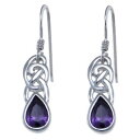 【送料無料】アクセサリー ネックレス スターリングシルバーセルティックアメジストボックスイヤリングargento sterling amp; ametista celtico orecchini con confezione regalo