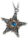 【送料無料】アクセサリー ネックレス ゴシックピューターペンタグラムスターペンダントネックレスalchemy gothic peltro medievale pentacle pentagram star ciondolo collana p124