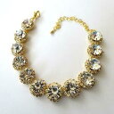 【送料無料】アクセサリー ネックレス テニスコートブレスレットbracciale tennis donna colore oro con zirconi bia...