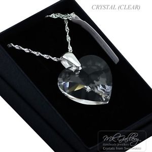 ̵ۥ꡼ͥå쥹Сͥå쥹եꥹ륯ꥢ925 argento collana realizzata con cristalli di swarovski * clear * cuore 1028