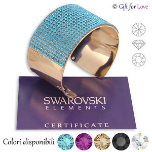 【送料無料】アクセサリー　ネックレス　カフゴールドシルバースワロフスキーエレメントラインストーンクリスタルbracciale donna oro argento swarovski elements originale g4love cristalli strass