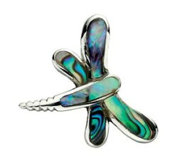 【送料無料】アクセサリー　ネックレス　シルバーパウアシェルトンボペンダントチェーンsilver paua guscio libellula ciondolo, 16 18 catena, origini, p39205