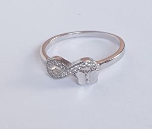 アクセサリー　ネックレス　シルバーリングシルバーリングanello donna ragazza infinito in argento 925 ring silver con zirconi brillanti