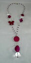【送料無料】アクセサリー ネックレス ジグザグフクシアクリスタルsautoir zigzag fuchsia et cristal, bijoux fantaisie(4)